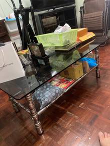 Glass top tea table