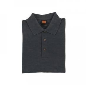 Tshirt Plain Polo OrenSport Short Sleeve Dark Grey