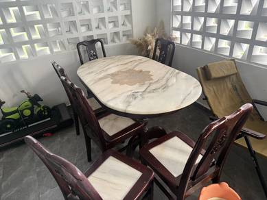 Set Meja Makan Marble