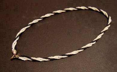 Braided Beaded Necklace - 1970s