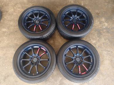Sport rim second 17 CE28 siap tayar city gen2 vios