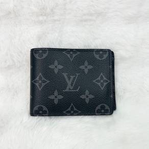 LV Wallet Eclipse Monogram Slender Bifold