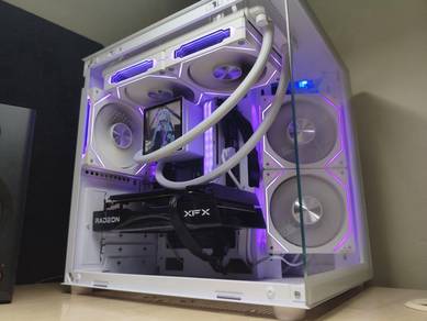 White theme MATX / ITX PC case + 5x argb 120mm fan