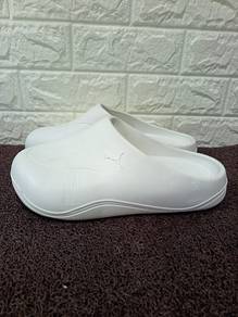 Uk9 Puma White Slip-On Slides