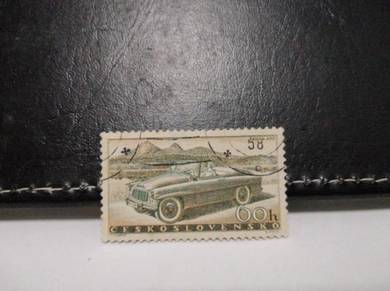 1958 Czechoslovakia Stamp Car Skoda 450