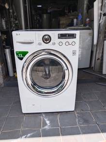 LG inverter front load hot washer mesin basuh 13k