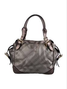 Rare Vintage Burberry Metallic Oakford Satchel Bag