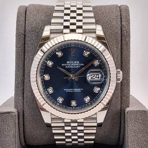 Like New Feb 2026 Rolex Datejust 41 Blue 10 Point