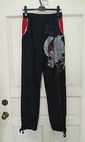 Mens Track Sweatpants Japanese Pattern Dragon
