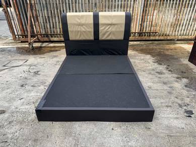 Katil Divan Queen Bed Frame Leather