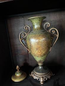 ornate Neoclassical or Baroque-style lidded urn va
