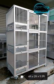 SANGKAR KUCING ALUMINIUM SIZE 4ftx2ftx5.5ft