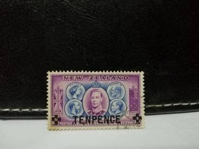 1944 New Zealand Stamp Kings Queen