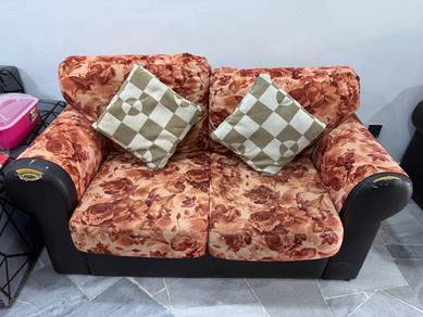 sofa 2 seater kain