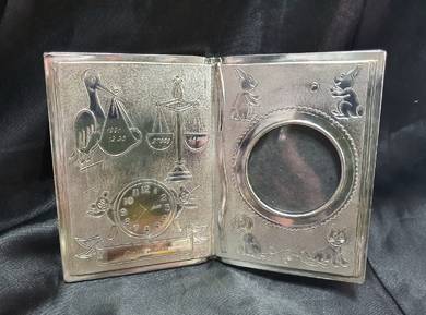 English SEBA silver plated photo frame