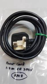 Cable Power cord 3-pin plug 1.8m Fused 5A 250V