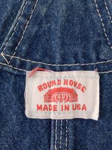 Vintage 1960 ROUNDHOUSE denim overalls make in USA