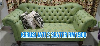 Kerusi Jati 2 seater condition 9/10