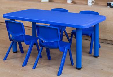 BLUE Kids Table & Chair Children Study Desk Meja