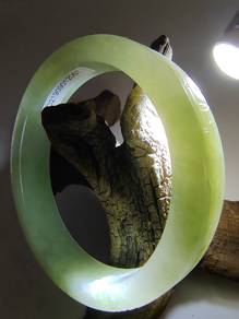 57.60mm Icy Light Green Burma Jadeite Jade Bangle