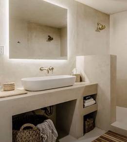 VASARI TADELAKT Wall texture for toilet room