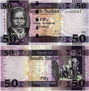 South Sudan 50 pounds 2017  - unc