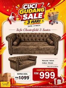 Sofa 3 Seater Chesterfield 