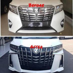 Alphard 15 convert 18 bumper head lamp bodykit