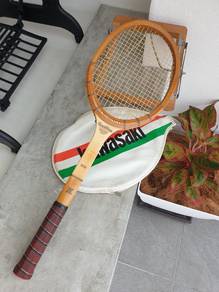 (B641) Vintage Mint Kawasaki Wooden Tennis Racquet