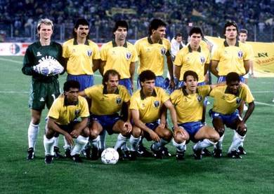 Vintage jersey brazil home 1990 wc authentic