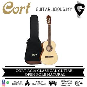 Cort AC70 36 inch Classical Guitar w Gig Bag - OPN