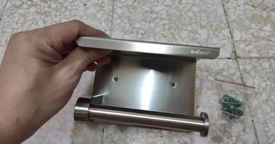 Stainless steel toilet paper holder