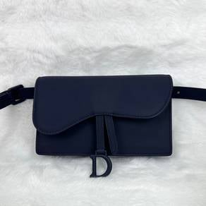 Dior Saddle Navy leather pouch beltbag