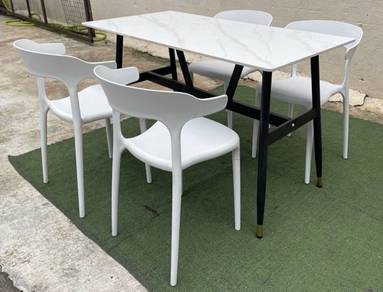 TM40W12S NEW * Meja Makan 4Ft Set Dining Table 1+4