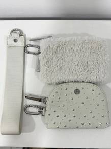 Lululemon Dual Pouch Wristlet / Keychain (White)