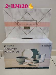 12 pieces Ceramic dining set &24pieces cultery set