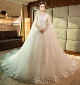 Cape white wedding bridal dress gown RB2062
