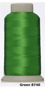 Green 8740 Embroidery Machine Thread Benang Sulam