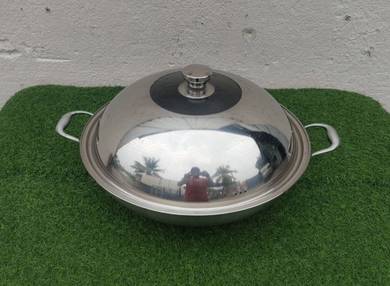 B975 Kuali Keluli 43 cm Stainless Steel Wok