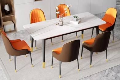 DINING TABLE MEJA MAKAN KERUSI panjang long shape