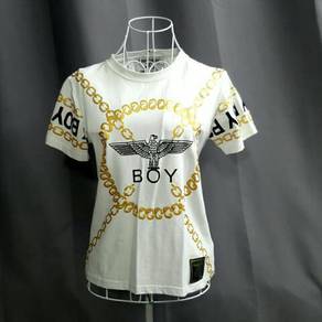 BOY LONDON Eagle gold chain round neck cotton shor