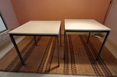 TABLE  Meja White Metal Steel