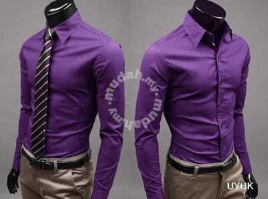 NEW PURPLE SHiRT KEMEJA UNGU LENGAN PANJANG🔥