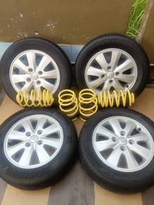 Tayar, sport rim & spring untuk dijual
