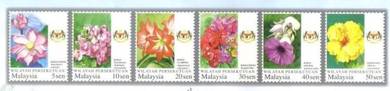 Mint Stamp Garden Flowers Wilayah States Msia 2007