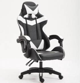 White putih gaming chair kerusi office pejabat