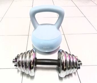 One Set Kettlebell 5 Kg Dumbbell 10 kg
