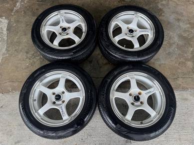 Rim second 15 advan gt siap tayar myvi vios saga