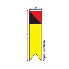 Bendera Negeri Sembilan (Polyester) 2 x 8ft