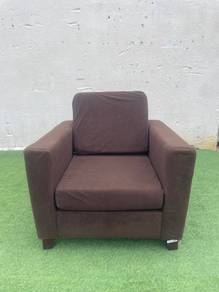 YE94K1 Kerusi 1 Seater Sofa Fabric Brown